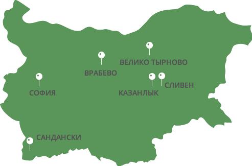 Map of Sopharma Production Facilities